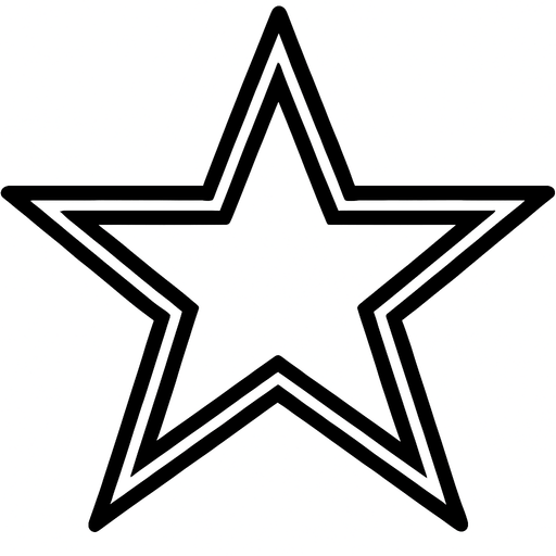 Double the black border of the star