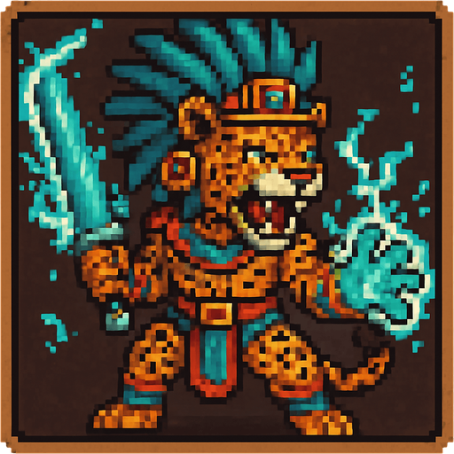 Creame un boton de este personaje extilo pixelar cuadrado