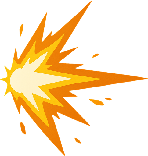 muzzle flash.
In-Game asset.  2d.  High contrast.  No shadows