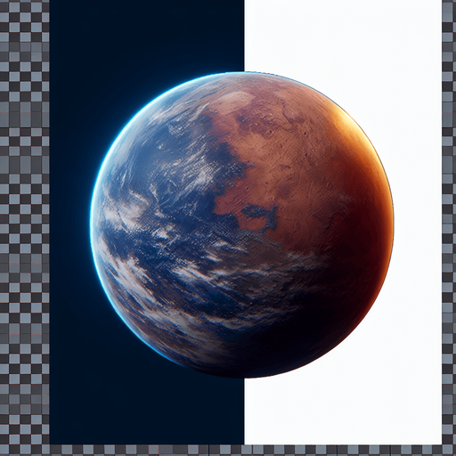行星.
Single Game Texture. In-Game asset. 2d. Blank background. High contrast. No shadows.