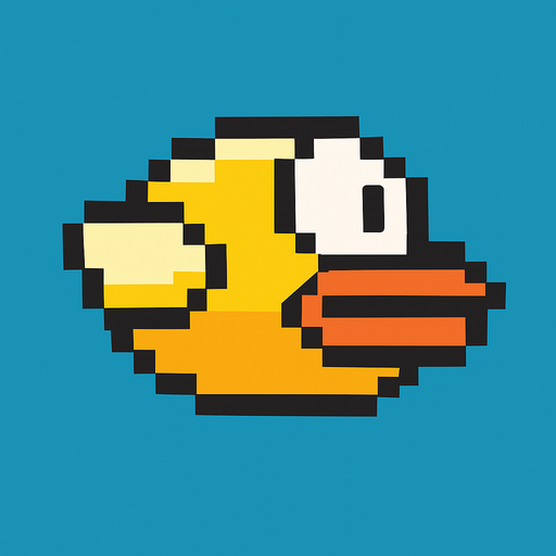 flappy bird.
In-Game asset.  2d.  High contrast.  No shadows
