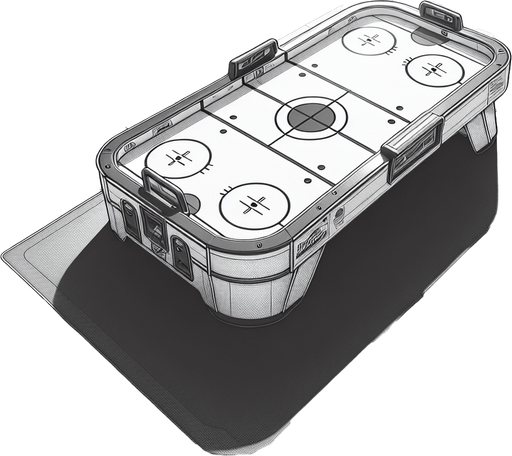amusement arcade Air hockey table. Top view..
Single Game Texture. In-Game asset. 2d. Blank background. High contrast. No shadows.