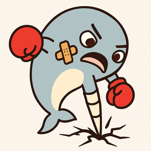 stabbing the floor with horn