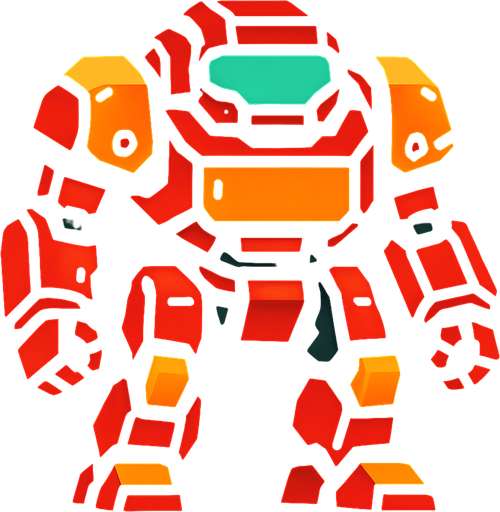 Robot.
In-Game asset.  2d.  High contrast.  No shadows