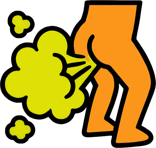 fart animation.
In-Game asset.  2d.  High contrast.  No shadows