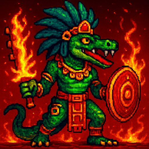 Agregale efectos de fuego pero en un fondo de alto contraste, mejor dicho solo pono mas rojo y llmas en la espada