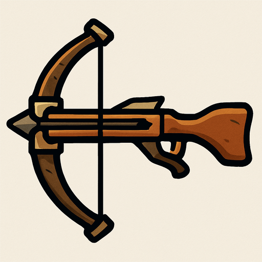 Crossbow rotated 90 degrees.
In-Game asset.  2d.  High contrast.  No shadows