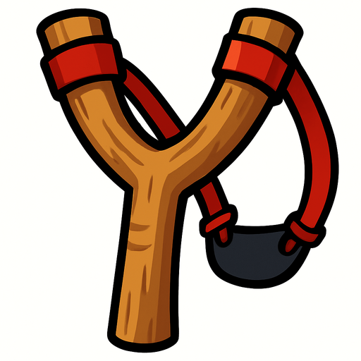 Angry birds slingshot.
In-Game asset.  2d.  High contrast.  No shadows