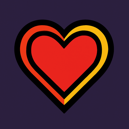 Kalp logosu oluştur Can.
In-Game asset.  High contrast.  No shadows