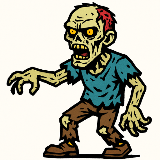ZOMBİE.
In-Game asset.  High contrast.  No shadows