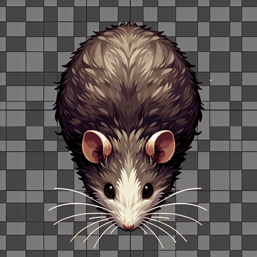 top down view, rat game sprite
no background