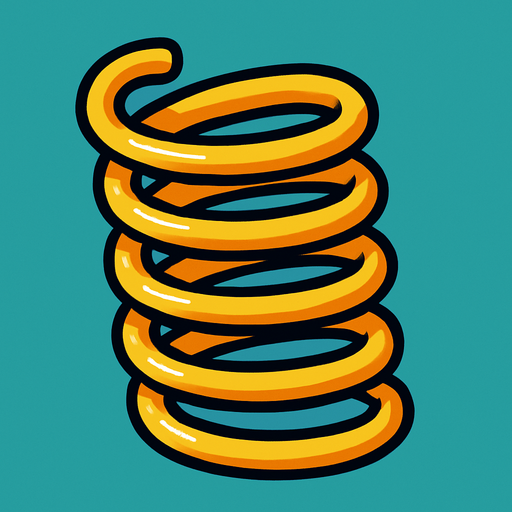 A spring..
In-Game asset.  2d.  High contrast.  No shadows