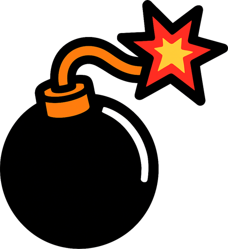 bomb.
In-Game asset.  2d.  High contrast.  No shadows