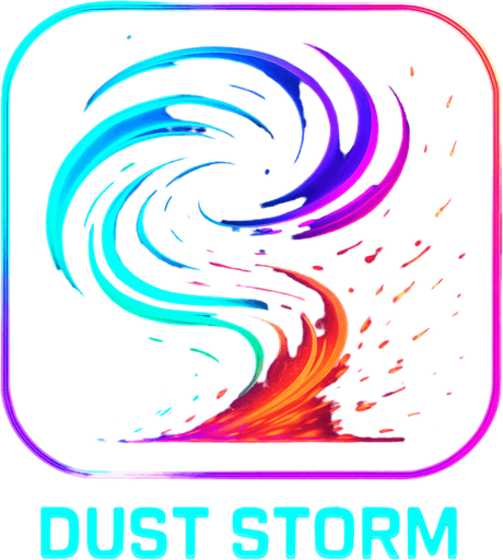 Ability icon 'Dust storm' . cyberpunk. abstract. Futuer. different colors. HD colors