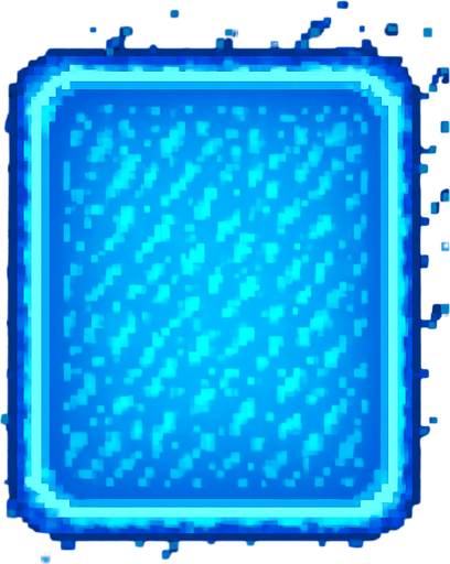 top down pixel art view of a rectangular forcefield.
In-Game asset.  2d.  High contrast.  No shadows