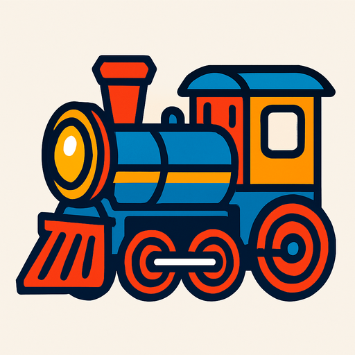 Train.
In-Game asset.  2d.  High contrast.  No shadows