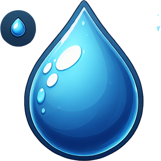water drop
Single Game Texture.  In-Game asset.  2d.  Blank background. No shadows