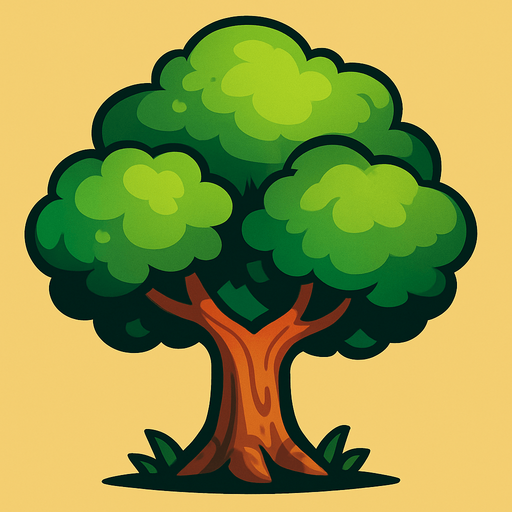 Tree.
In-Game asset.  2d.  High contrast.  No shadows