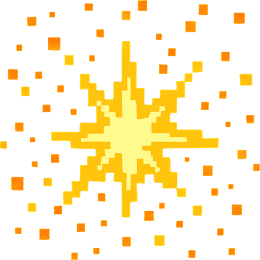 Partículas al golpear pixeleado

In-Game asset.  2d.  High contrast.  No shadows