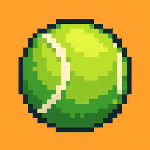 pixel art tennis ball.
In-Game asset.  2d.  High contrast.  No shadows
