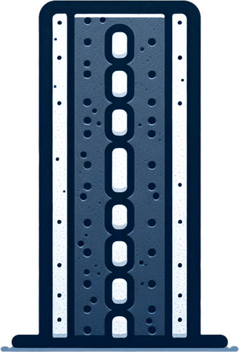 generate image single white dashed road edge marking line. vertical direction. exempted. no background. just simple line nothing else on pic Single Game Texture. In-Game asset. 2d. Blank background. High contrast. No shadows.