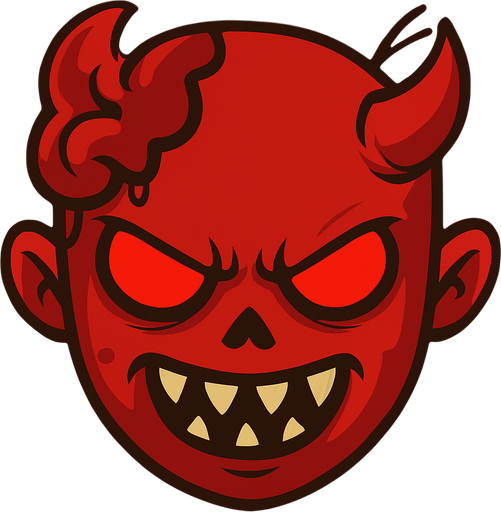 Hake his skin red and add horns