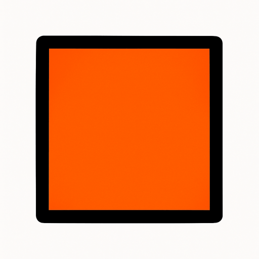 A square.
In-Game asset.  2d.  High contrast.  No shadows