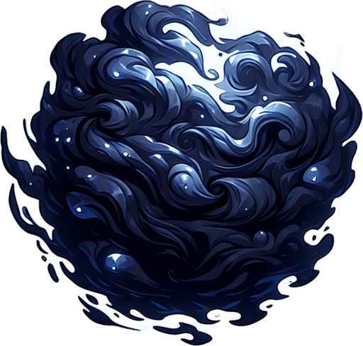 dark magic particle.
Single Game Texture. In-Game asset. 2d. Blank background. High contrast. No shadows.