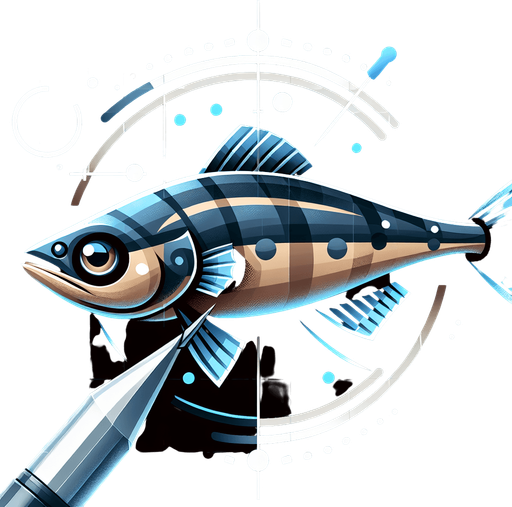 A realistic dartfish.
Single Game Texture. In-Game asset. 2d. Blank background. High contrast. No shadows.