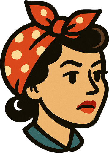 Housewife Head.
In-Game asset.  2d.  High contrast.  No shadows