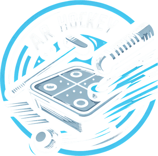 Air hockey logo.