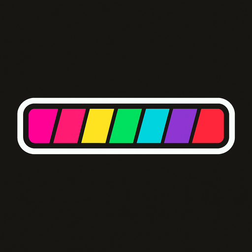 Barra de progreso de colores.
In-Game asset.  2d.  High contrast.  No shadows