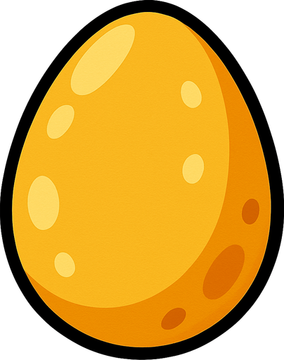 A regular Egg.
In-Game asset.  2d.  High contrast.  No shadows
