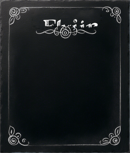 Word "ELIXIR" in chalk