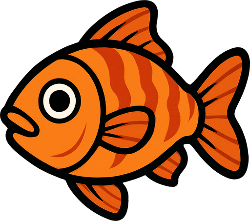 fish.
In-Game asset.  2d.  High contrast.  No shadows