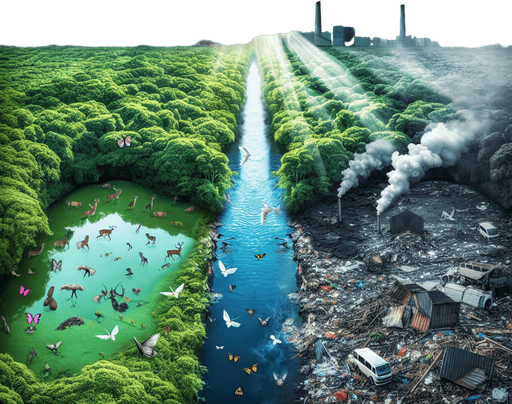 Pollution . High contrast.