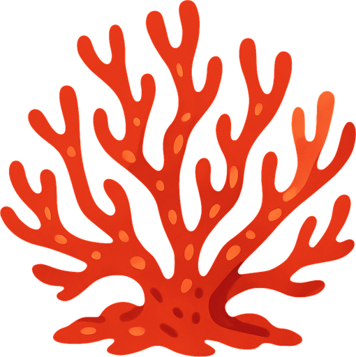 large coral.
In-Game asset.  2d.  High contrast.  No shadows