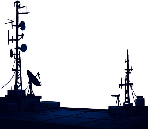 Design a nighttime rooftop vista overlooking a cyberpunk cityscape. Array of antennae and digital transmitters punctuate the skyline, while a floating holo-banner flashes ‘Play Maze Game daily.’ Add subtle lens flares, hovering data orbs, and background neon glow—perfect as a level 3 menu backdrop without any characters or coins..
In-Game asset.  2d.  High contrast.  No shadows