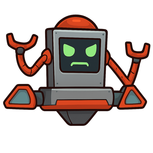 a boss robot space ship
. No background. Transparent background. Blank background. No shadows. 2d. In-Game asset. flat