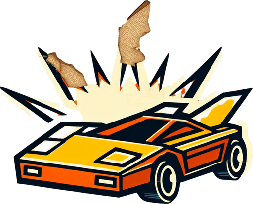 Worn out sticker for a video game, 90s style, cheese, simple, vintage.
Single Game Texture. In-Game asset. 2d. Blank background. High contrast. No shadows.