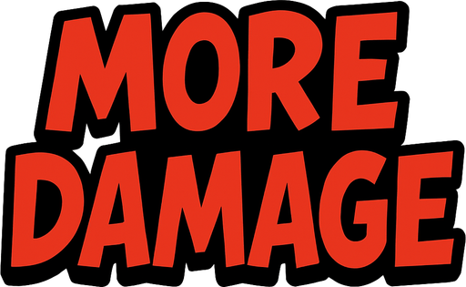 mas daño pero escrito en ingles.
In-Game asset.  2d.  High contrast.  No shadows