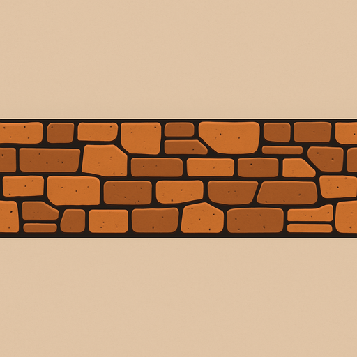 Has un suelo con las dimensiones de 2028×20.
In-Game asset.  2d.  High contrast.  No shadows