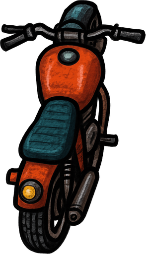 Gta2 moto
Single Game Texture. In-Game asset. 2d. Blank background. High contrast. No shadows be diagonal