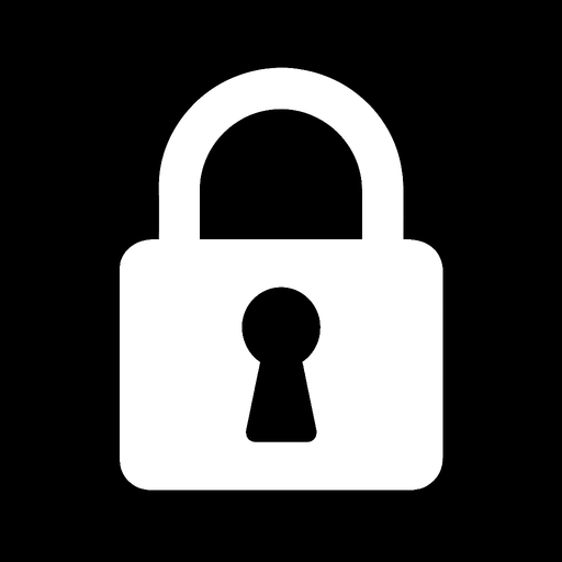 lock icon. no text. only white color.
In-Game asset.  2d.  High contrast.  No shadows