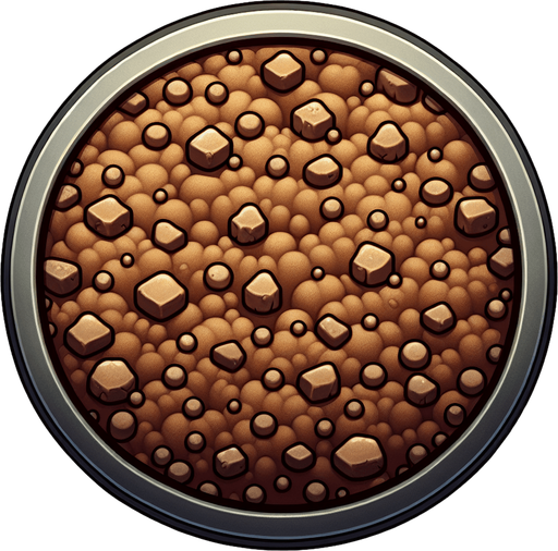 soil button.
Single Game Texture.  In-Game asset.  2d.  Blank background.  High contrast.  No shadows