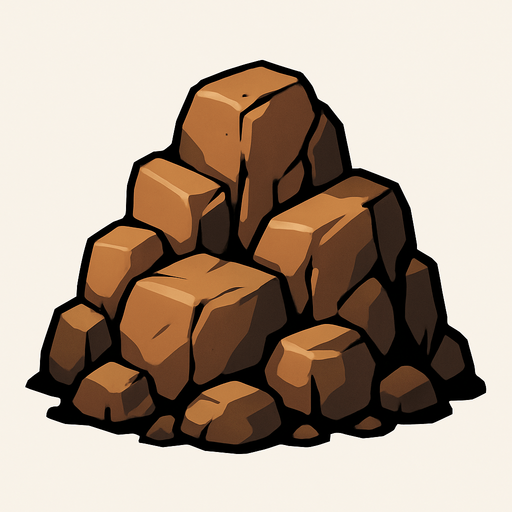 kayalık.
In-Game asset.  2d.  High contrast.  No shadows