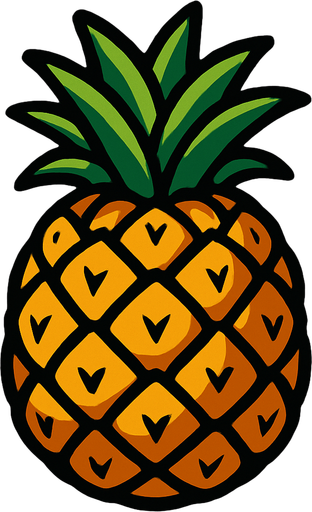 Pineaple.
In-Game asset.  2d.  High contrast.  No shadows