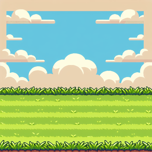 A repeating grassy field. Cartoon
Single Game Texture.  In-Game asset.  2d.  Blank background.  High contrast.  No shadows