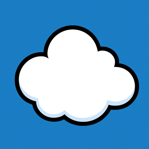 white cloud.
In-Game asset.  2d.  High contrast.  No shadows