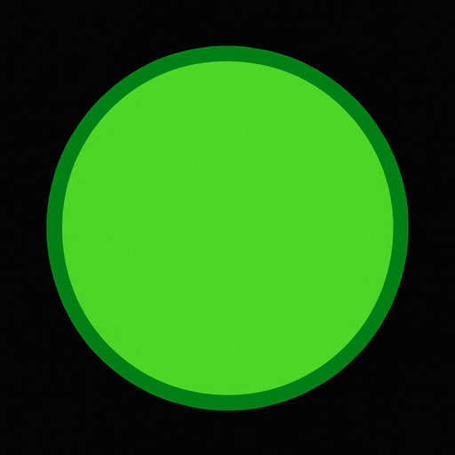 a circle green.
In-Game asset.  2d.  High contrast.  No shadows